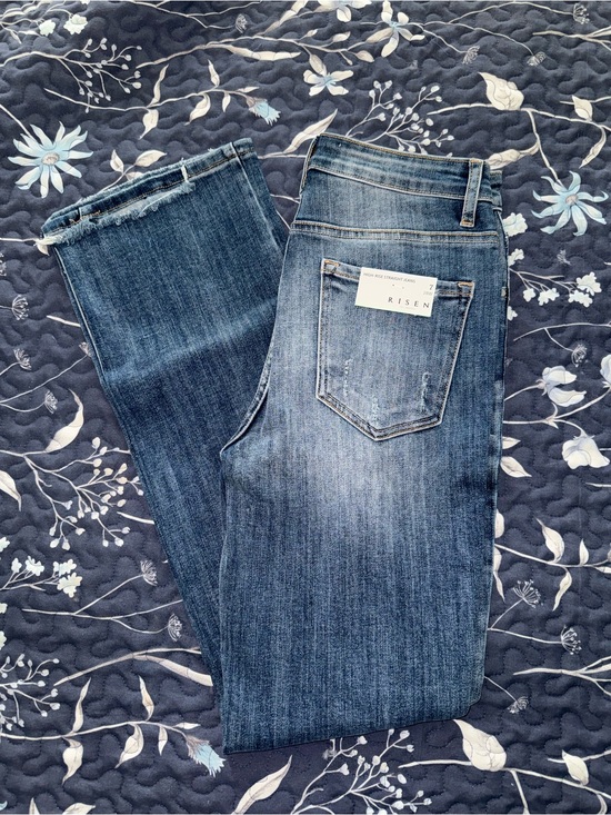 Risen Jeans Denim - Risen Mid Wash Straight Jeans